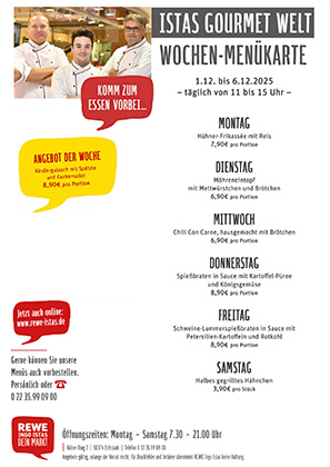 REWE Ingo Istas: Menüplan Erftstadt-Lechenich