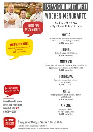REWE Ingo Istas: Menüplan Erftstadt-Lechenich