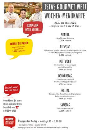 REWE Ingo Istas: Menüplan Erftstadt-Lechenich