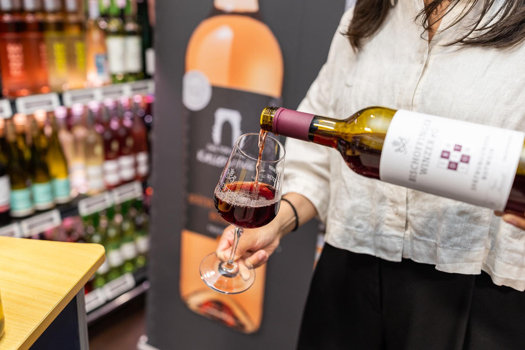 Bischoffinger Spätburgunder Rosé im Glas