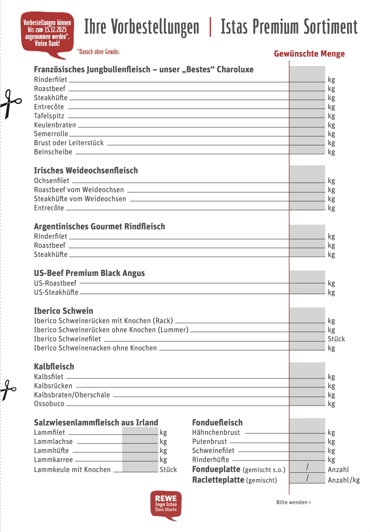 Jetzt Fleisch bequem vorbestellen!
