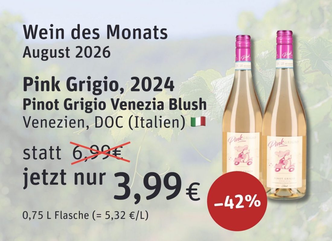 REWE Istas Wein des Monats August 2026