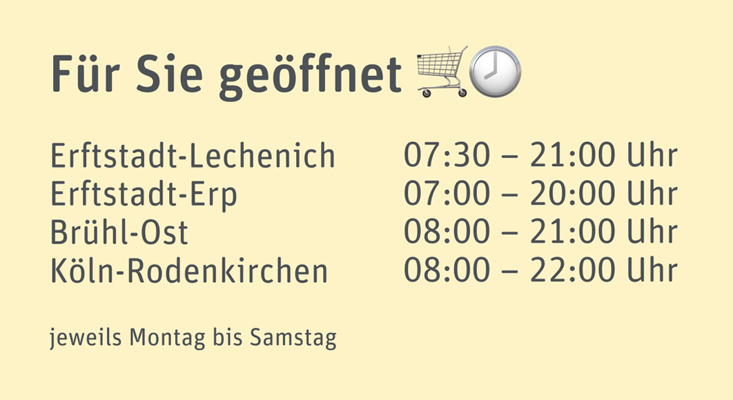 Wir haben für Sie geöffnet!