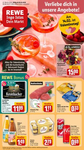 REWE Ingo Istas: Angebote / Wochenzettel KW 07/2026