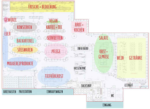 REWE Istas Erftstadt-Lechenich: Lageplan nach Umbau 2017