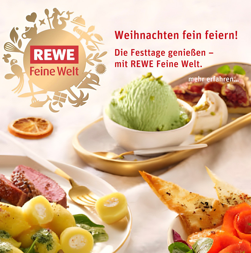Weihnachten fein feiern – mit REWE Feine Welt