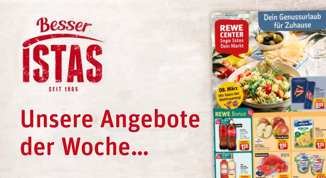 REWE Ingo Istas: Startseite Angebote KW 10/2026