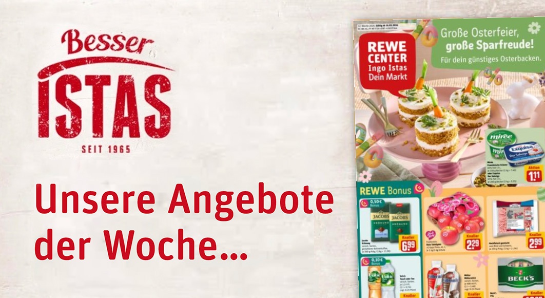 REWE Ingo Istas: Startseite Angebote KW 12/2026