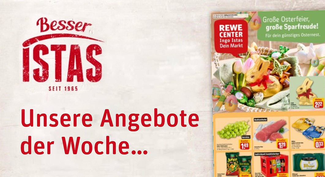 REWE Ingo Istas: Startseite Angebote KW 13/2026