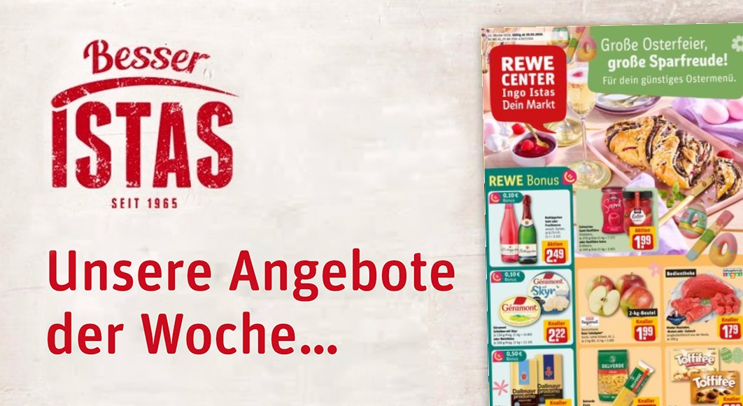REWE Ingo Istas: Startseite Angebote KW 14/2026