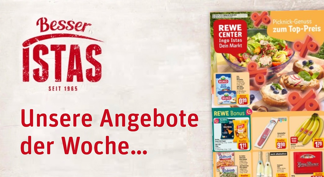 REWE Ingo Istas: Startseite Angebote KW 33/2026