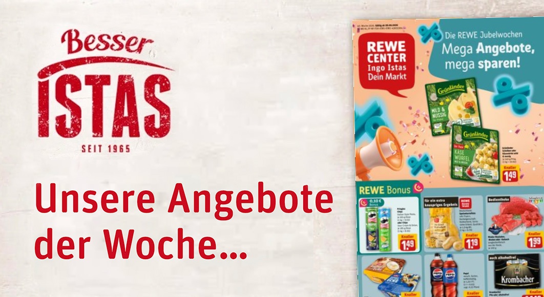 REWE Ingo Istas: Startseite Angebote KW 40/2026