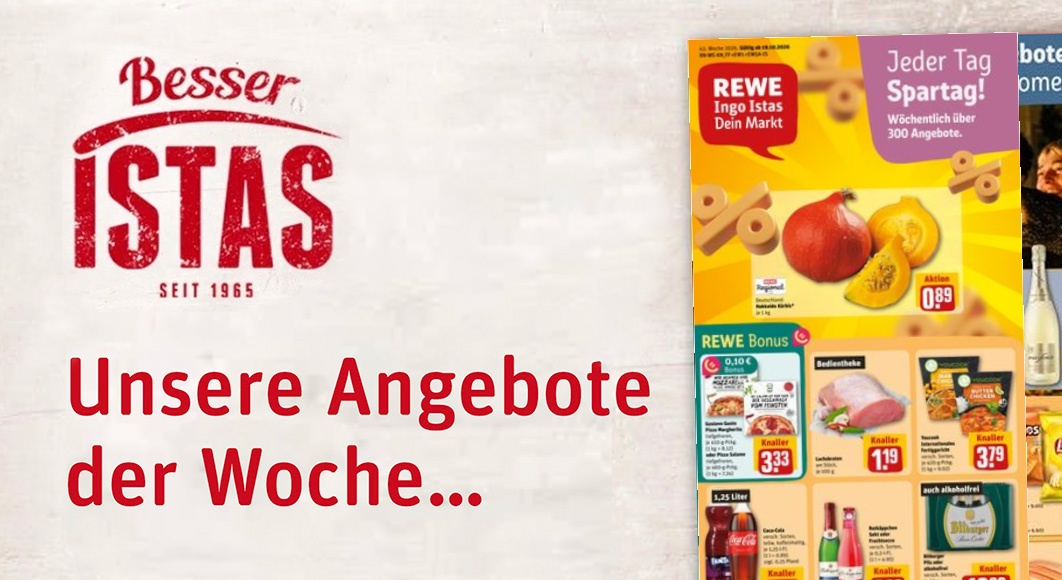 REWE Ingo Istas: Angebote / Wochenzettel KW 43/2026