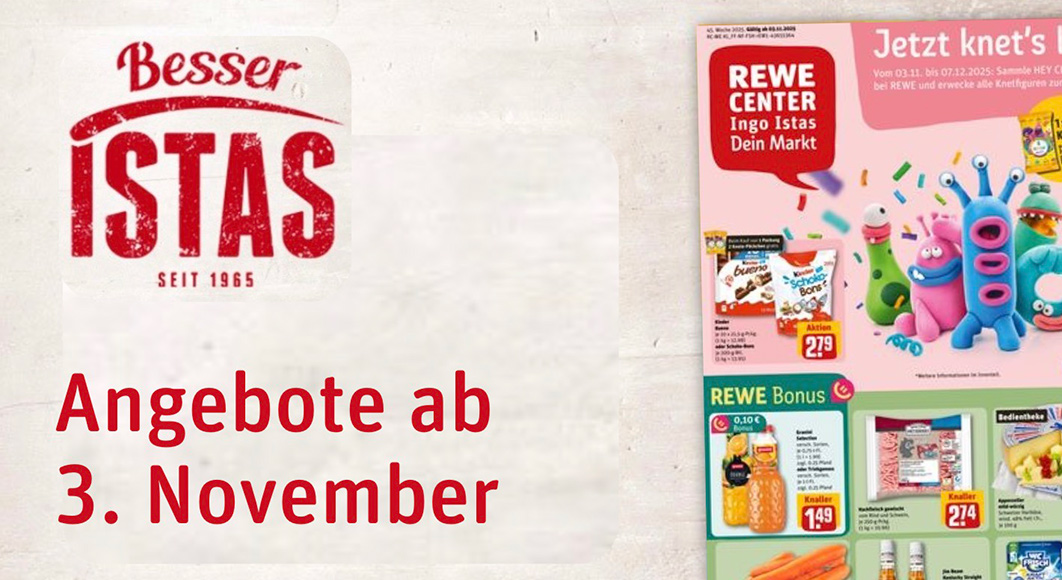 REWE Ingo Istas: Angebote / Wochenzettel KW 45/2025